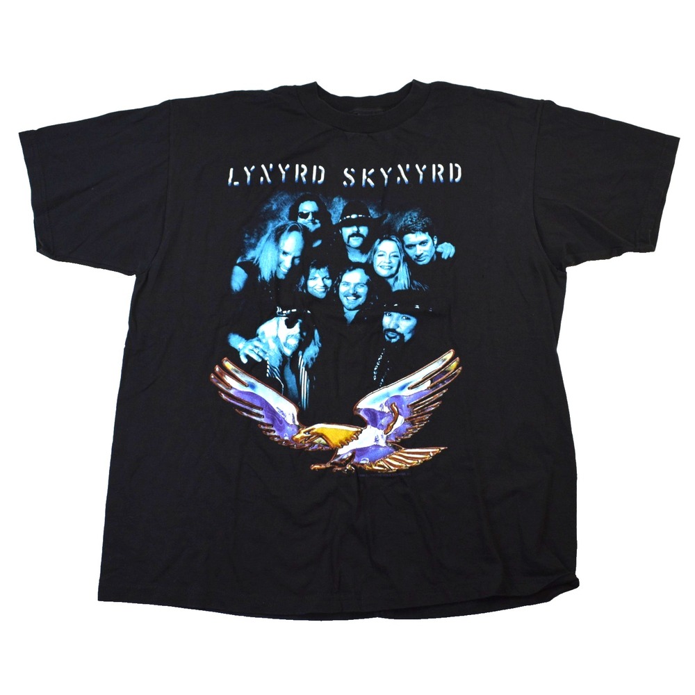 Vintage Lynyrd Skynyrd Shirt Men Xl Black Outta The Hole Concert Tour‎ 90s USA